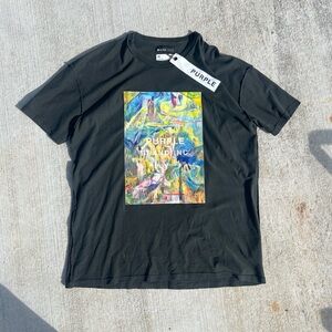 Purple Brand Black Graphic T-Shirt